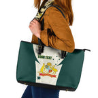 Australia Cricket Custom Leather Tote Bag Go Aussie Test Dynamic White - Aussie Hoodie