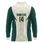 Australia Cricket Custom Long Sleeve Polo Shirt Go Aussie Test Dynamic White - Aussie Hoodie