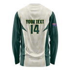 Australia Cricket Custom Long Sleeve Shirt Go Aussie Test Dynamic White - Aussie Hoodie