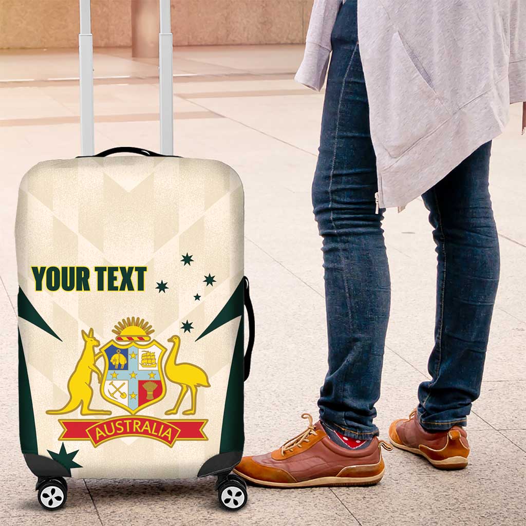 Australia Cricket Custom Luggage Cover Go Aussie Test Dynamic White - Aussie Hoodie