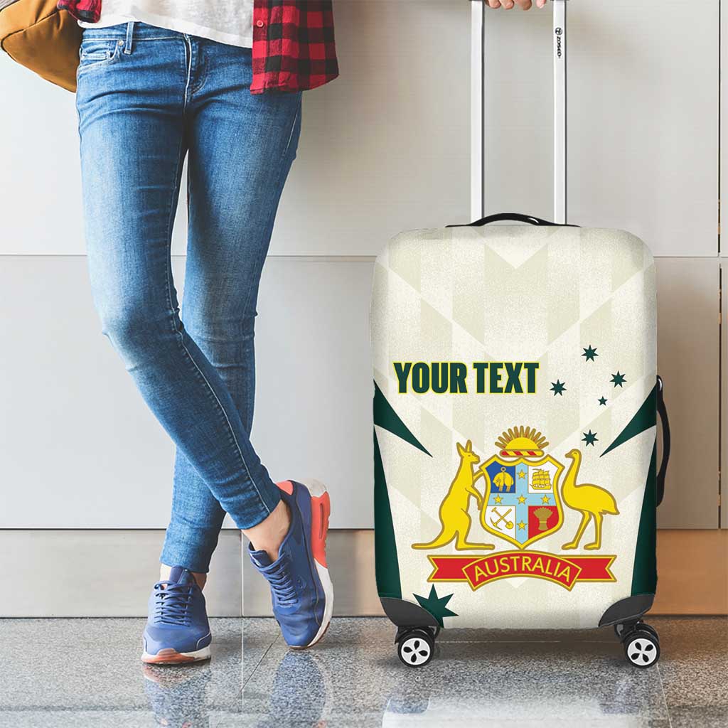 Australia Cricket Custom Luggage Cover Go Aussie Test Dynamic White - Aussie Hoodie