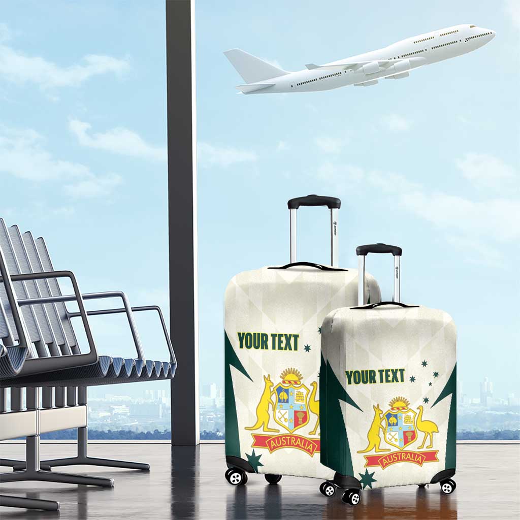 Australia Cricket Custom Luggage Cover Go Aussie Test Dynamic White - Aussie Hoodie