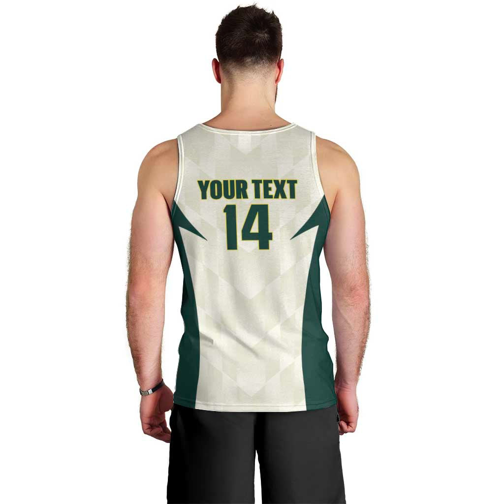 Australia Cricket Custom Men Tank Top Go Aussie Test Dynamic White - Aussie Hoodie