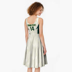Australia Cricket Custom Midi Dress Go Aussie Test Dynamic White - Aussie Hoodie