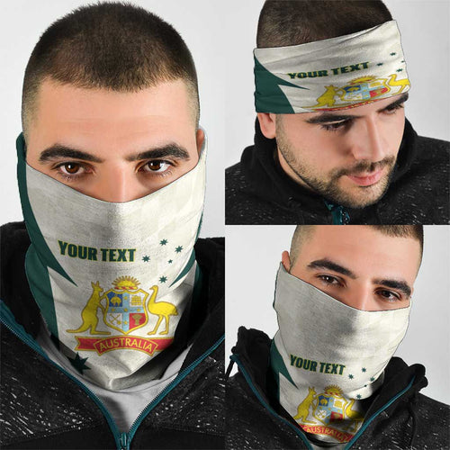 Australia Cricket Custom Neck Gaiter Go Aussie Test Dynamic White - Aussie Hoodie