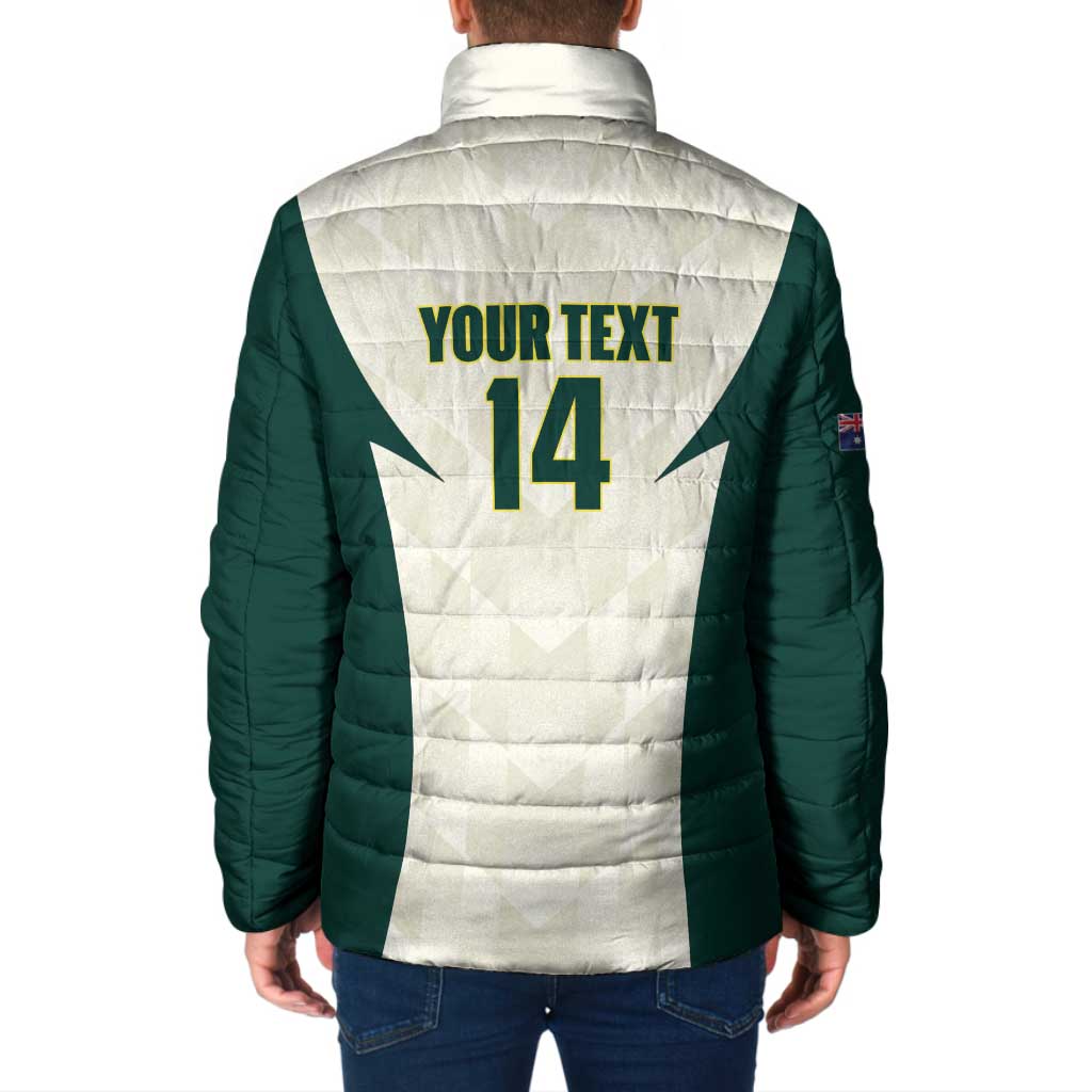 Australia Cricket Custom Padded Jacket Go Aussie Test Dynamic White - Aussie Hoodie