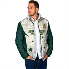 Australia Cricket Custom Padded Jacket Go Aussie Test Dynamic White - Aussie Hoodie