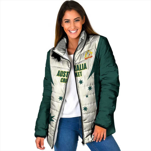 Australia Cricket Custom Padded Jacket Go Aussie Test Dynamic White - Aussie Hoodie