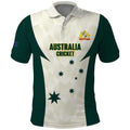 Australia Cricket Custom Polo Shirt Go Aussie Test Dynamic White - Aussie Hoodie