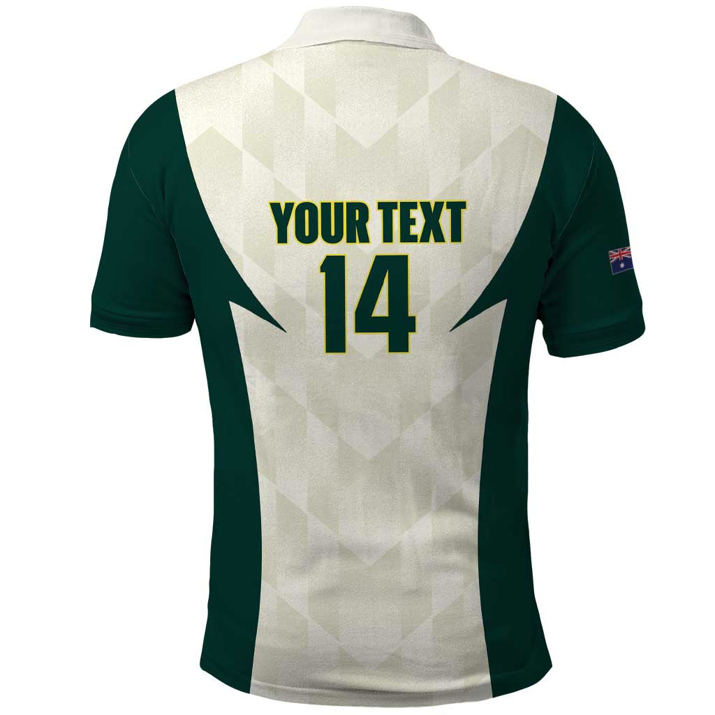 Australia Cricket Custom Polo Shirt Go Aussie Test Dynamic White - Aussie Hoodie