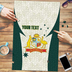 Australia Cricket Custom Puzzle Go Aussie Test Dynamic White - Aussie Hoodie