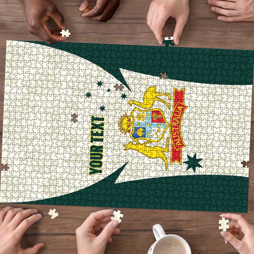Australia Cricket Custom Puzzle Go Aussie Test Dynamic White - Aussie Hoodie