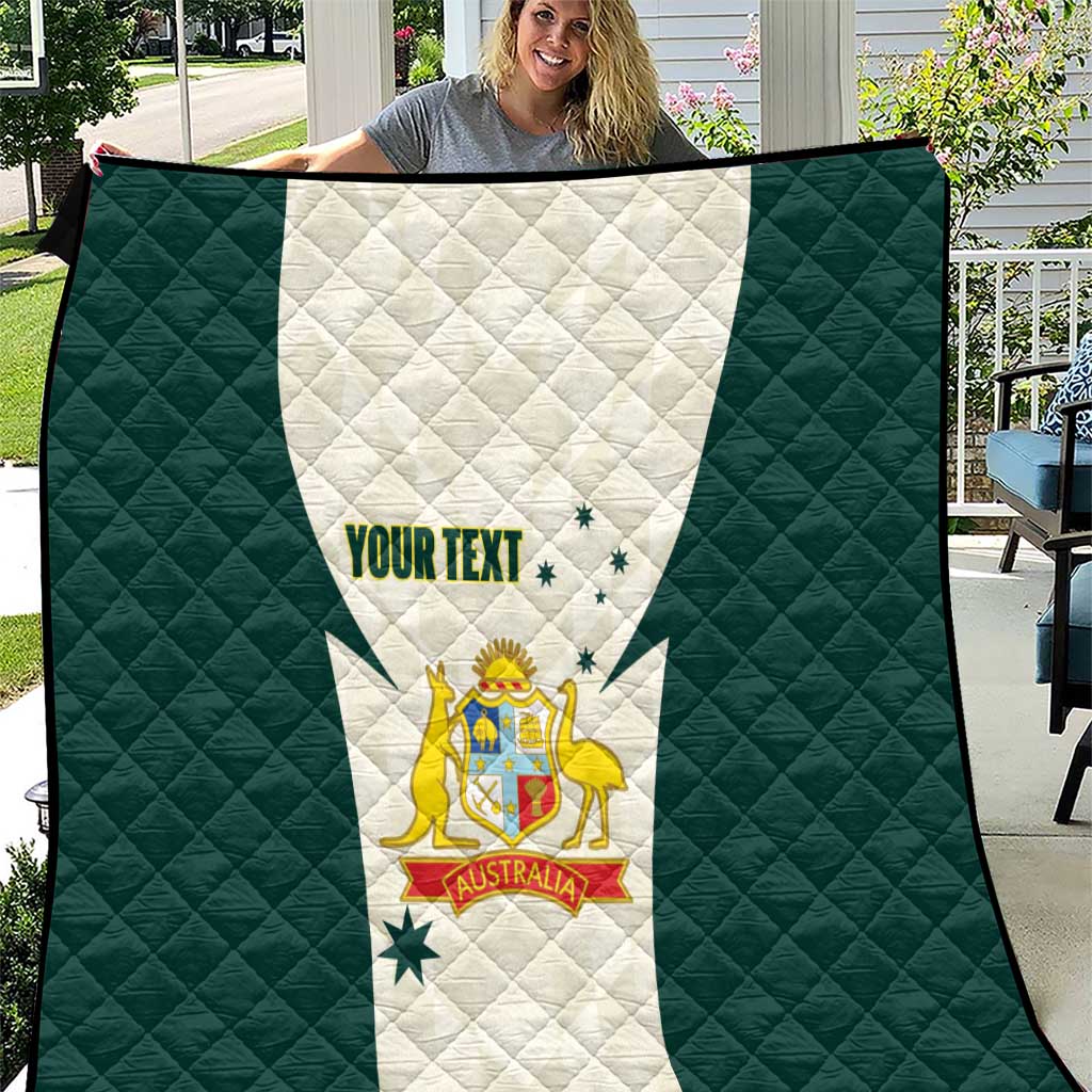 Australia Cricket Custom Quilt Go Aussie Test Dynamic White - Aussie Hoodie