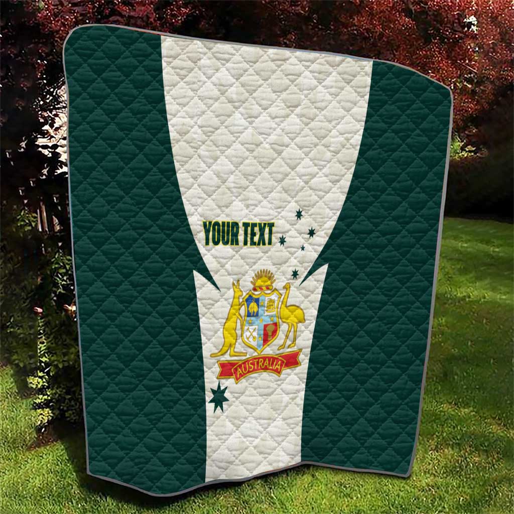 Australia Cricket Custom Quilt Go Aussie Test Dynamic White - Aussie Hoodie