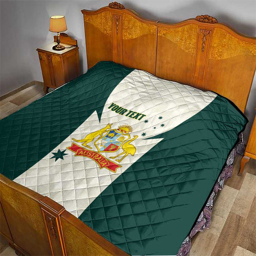 Australia Cricket Custom Quilt Go Aussie Test Dynamic White - Aussie Hoodie
