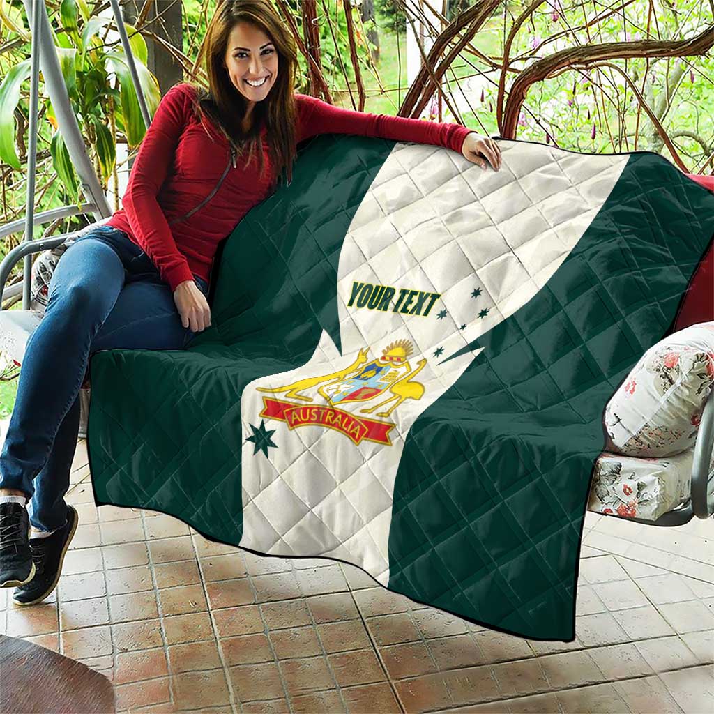 Australia Cricket Custom Quilt Go Aussie Test Dynamic White - Aussie Hoodie