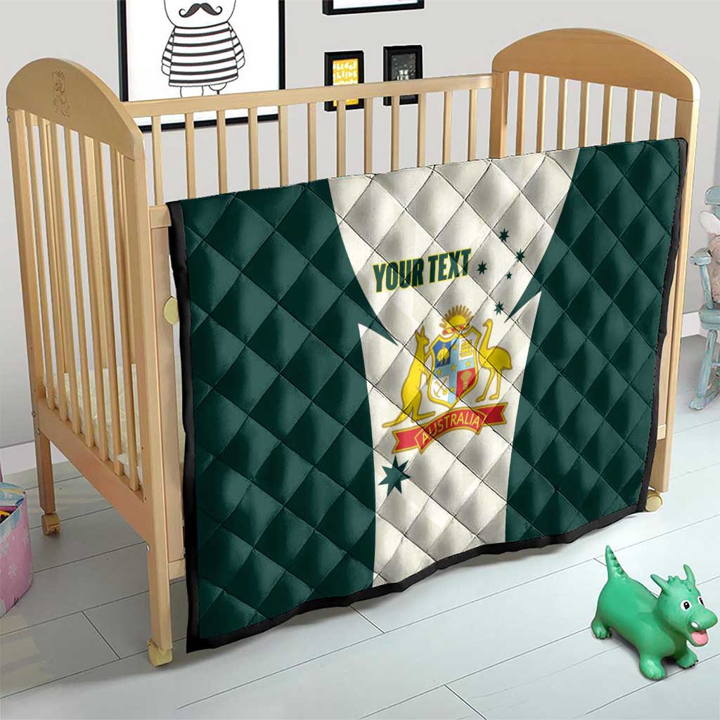 Australia Cricket Custom Quilt Go Aussie Test Dynamic White - Aussie Hoodie