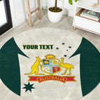 Australia Cricket Custom Round Carpet Go Aussie Test Dynamic White - Aussie Hoodie