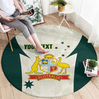 Australia Cricket Custom Round Carpet Go Aussie Test Dynamic White - Aussie Hoodie