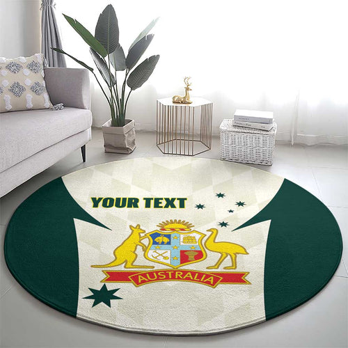 Australia Cricket Custom Round Carpet Go Aussie Test Dynamic White - Aussie Hoodie