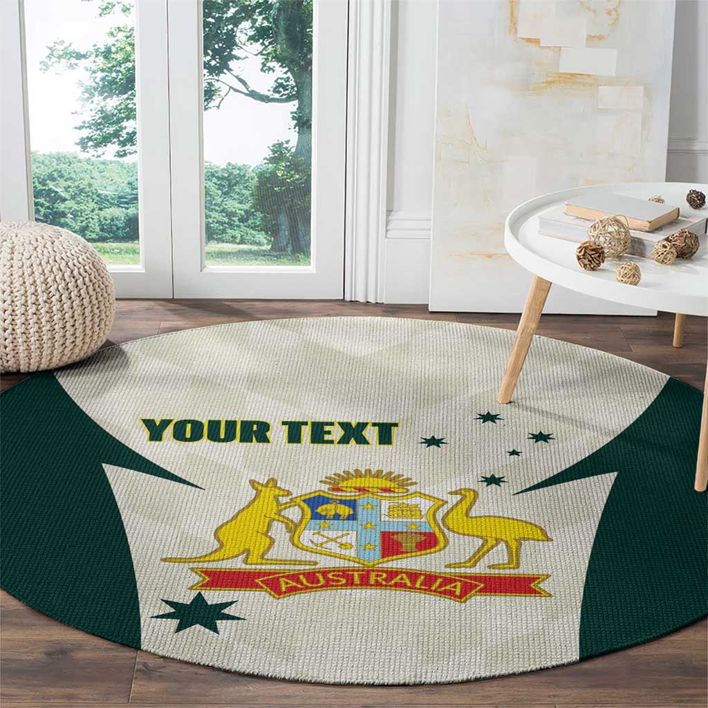 Australia Cricket Custom Round Carpet Go Aussie Test Dynamic White - Aussie Hoodie