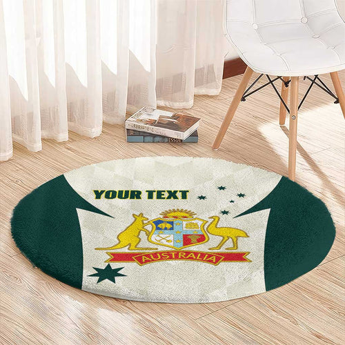 Australia Cricket Custom Round Carpet Go Aussie Test Dynamic White - Aussie Hoodie