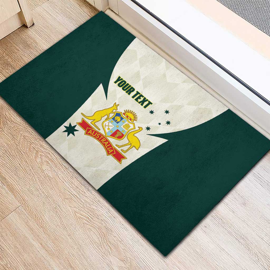 Australia Cricket Custom Rubber Doormat Go Aussie Test Dynamic White - Aussie Hoodie