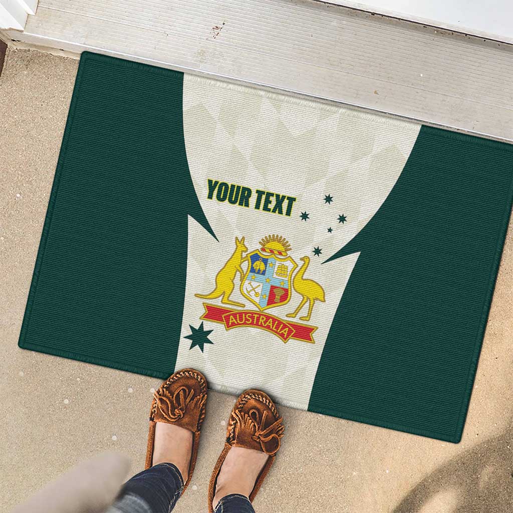 Australia Cricket Custom Rubber Doormat Go Aussie Test Dynamic White - Aussie Hoodie