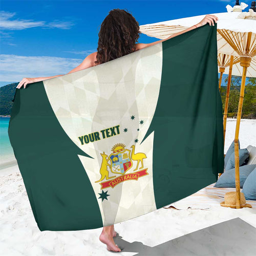 Australia Cricket Custom Sarong Go Aussie Test Dynamic White - Aussie Hoodie