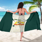 Australia Cricket Custom Sarong Go Aussie Test Dynamic White - Aussie Hoodie