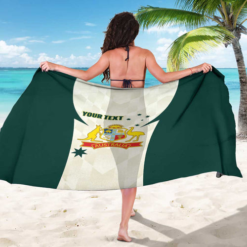 Australia Cricket Custom Sarong Go Aussie Test Dynamic White - Aussie Hoodie