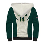 Australia Cricket Custom Sherpa Hoodie Go Aussie Test Dynamic White - Aussie Hoodie