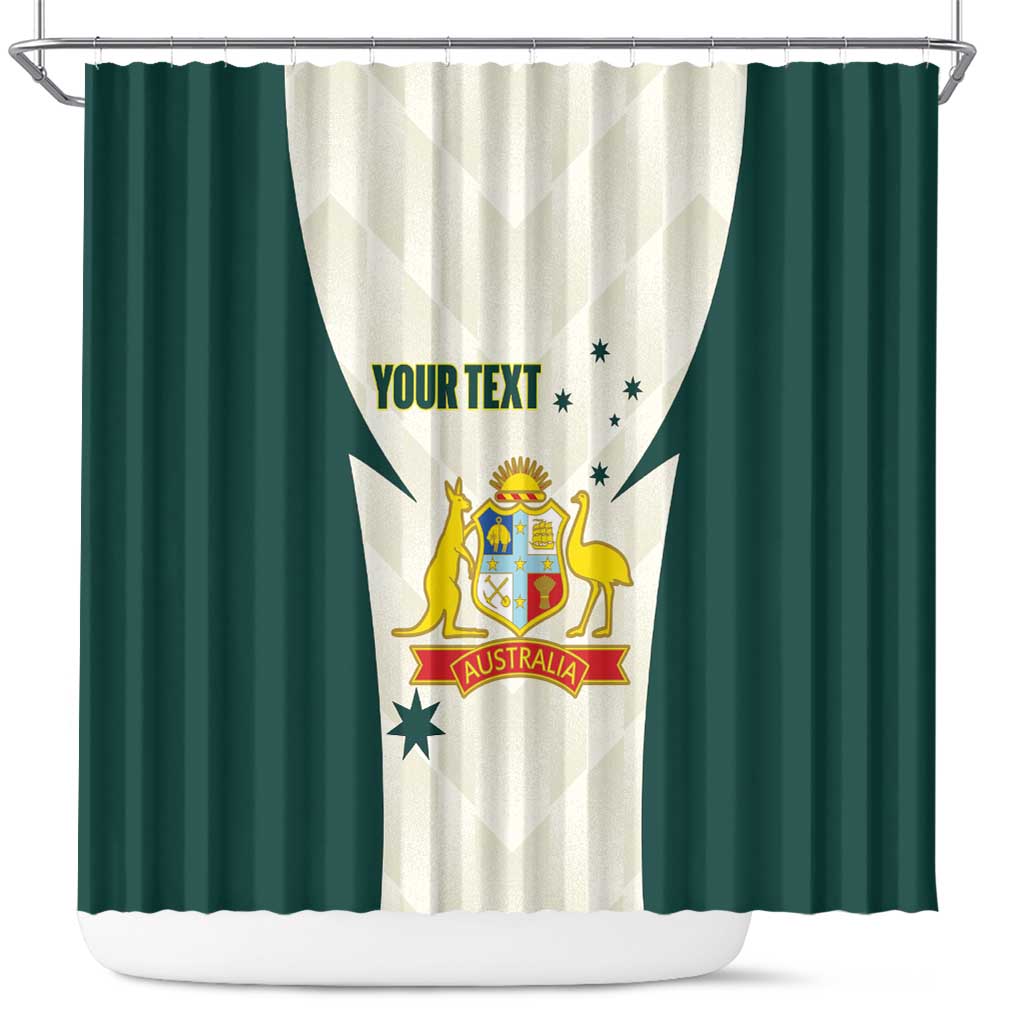 Australia Cricket Custom Shower Curtain Go Aussie Test Dynamic White - Aussie Hoodie