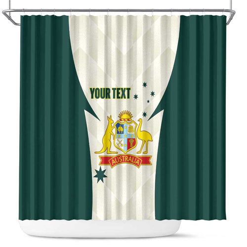 Australia Cricket Custom Shower Curtain Go Aussie Test Dynamic White - Aussie Hoodie