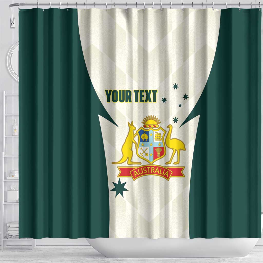 Australia Cricket Custom Shower Curtain Go Aussie Test Dynamic White - Aussie Hoodie