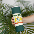 Australia Cricket Custom Skinny Tumbler Go Aussie Test Dynamic White - Aussie Hoodie