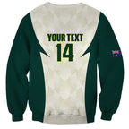 Australia Cricket Custom Sweatshirt Go Aussie Test Dynamic White - Aussie Hoodie