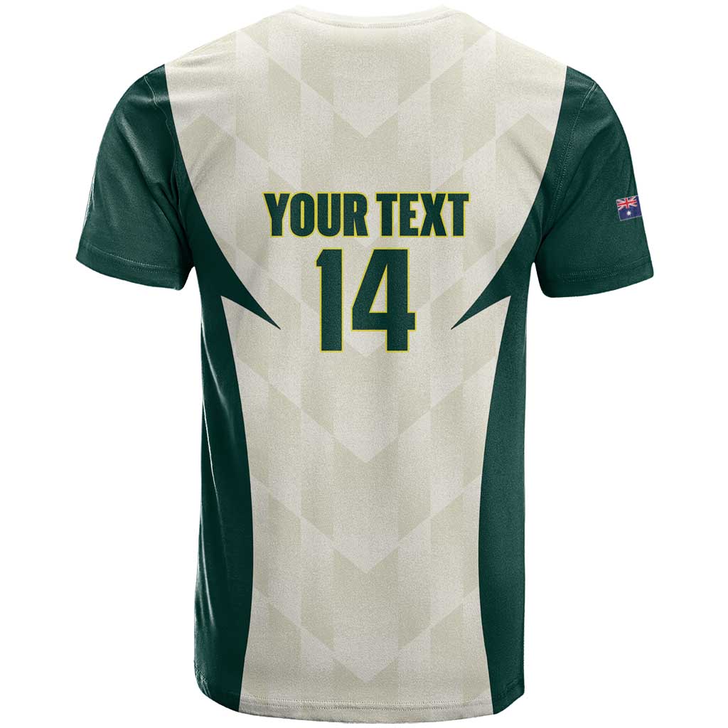 Australia Cricket Custom T Shirt Go Aussie Test Dynamic White - Aussie Hoodie