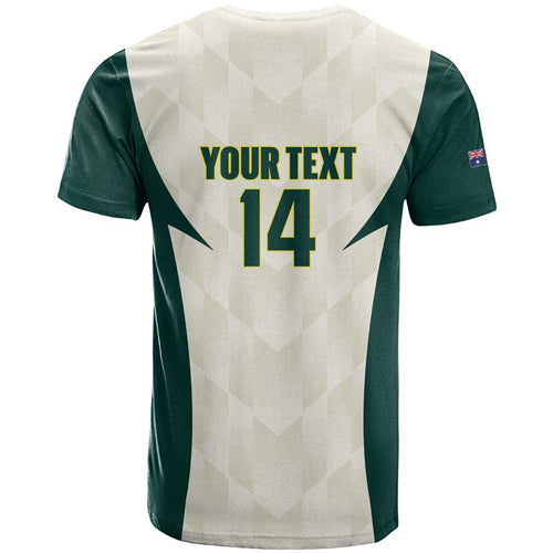 Australia Cricket Custom T Shirt Go Aussie Test Dynamic White - Aussie Hoodie