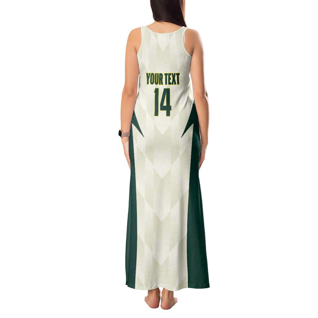Australia Cricket Custom Tank Maxi Dress Go Aussie Test Dynamic White - Aussie Hoodie