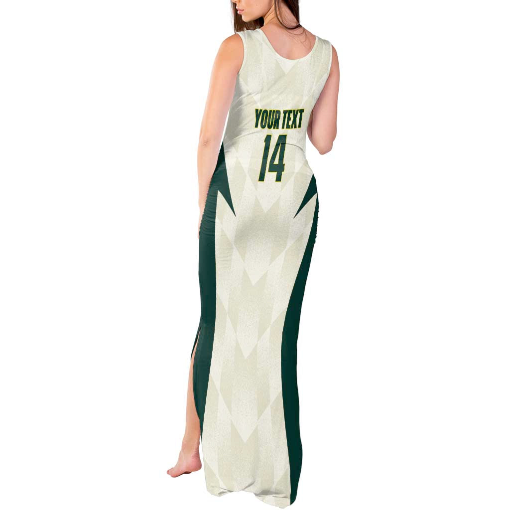 Australia Cricket Custom Tank Maxi Dress Go Aussie Test Dynamic White - Aussie Hoodie