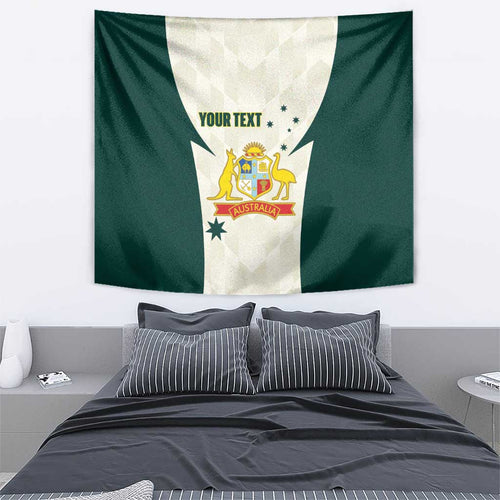 Australia Cricket Custom Tapestry Go Aussie Test Dynamic White - Aussie Hoodie