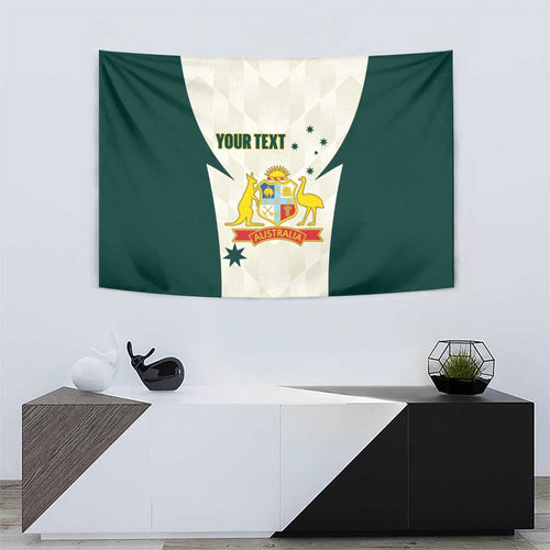 Australia Cricket Custom Tapestry Go Aussie Test Dynamic White - Aussie Hoodie