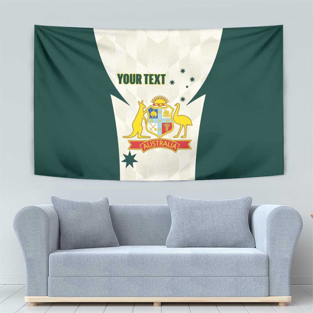 Australia Cricket Custom Tapestry Go Aussie Test Dynamic White - Aussie Hoodie