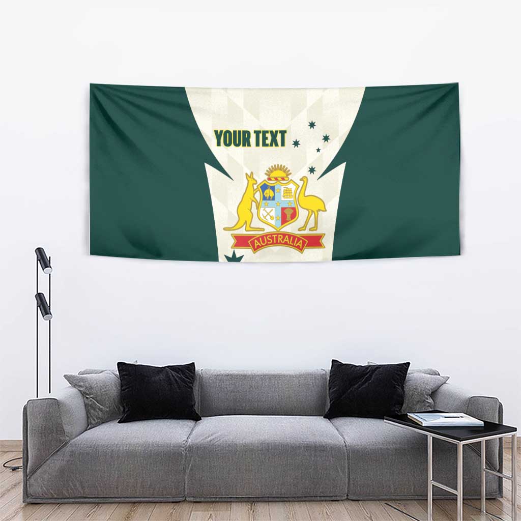 Australia Cricket Custom Tapestry Go Aussie Test Dynamic White - Aussie Hoodie