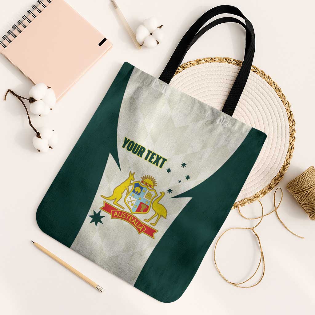 Australia Cricket Custom Tote Bag Go Aussie Test Dynamic White - Aussie Hoodie