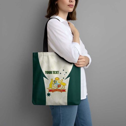 Australia Cricket Custom Tote Bag Go Aussie Test Dynamic White - Aussie Hoodie