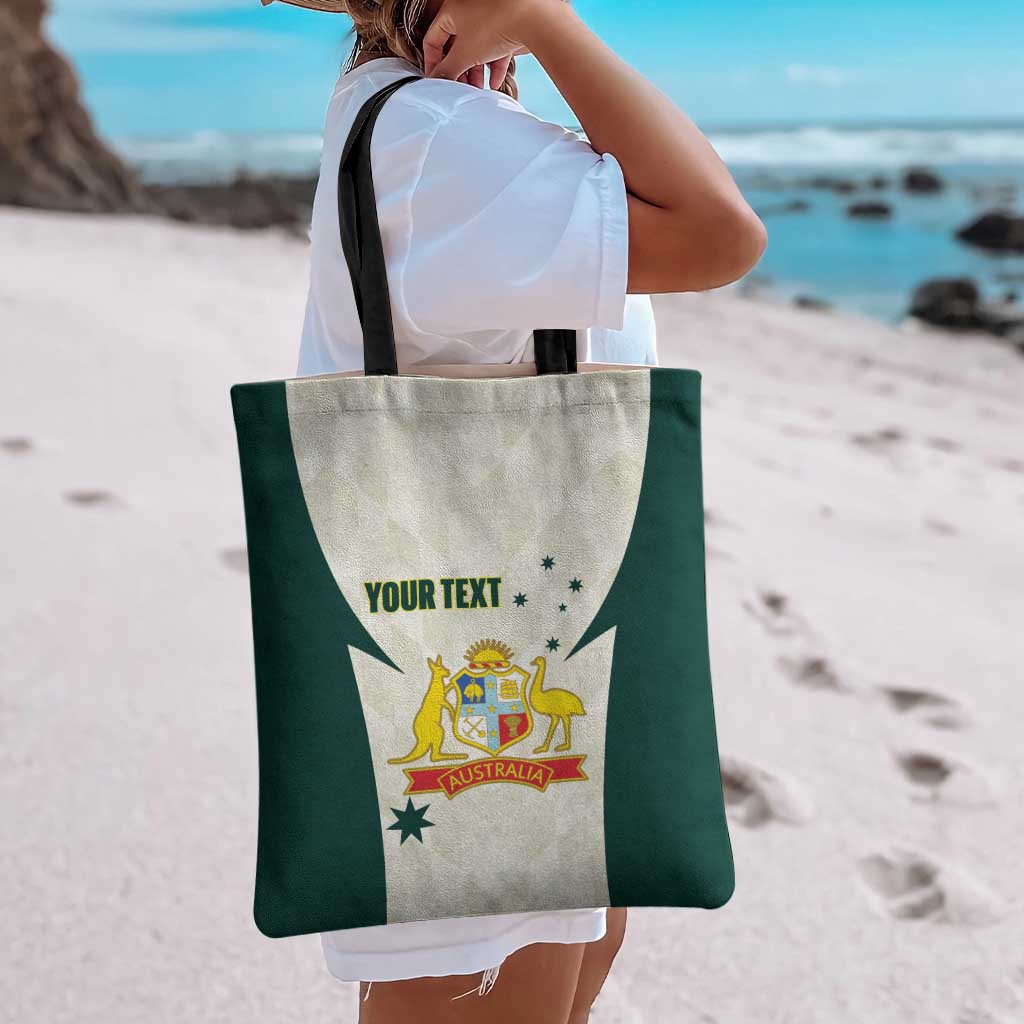 Australia Cricket Custom Tote Bag Go Aussie Test Dynamic White - Aussie Hoodie