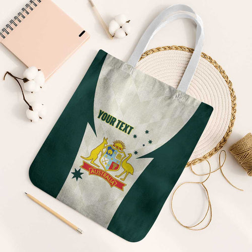 Australia Cricket Custom Tote Bag Go Aussie Test Dynamic White - Aussie Hoodie