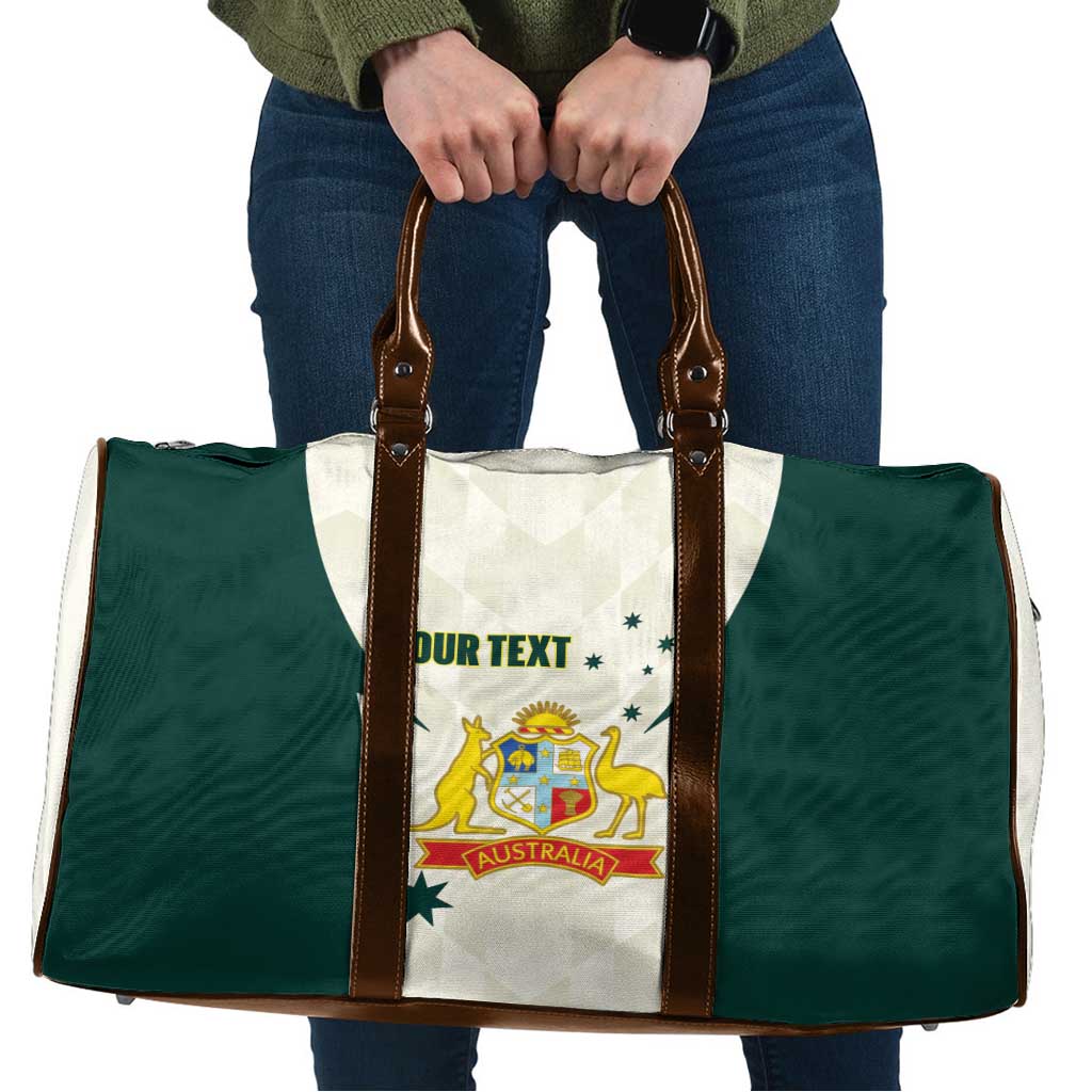 Australia Cricket Custom Travel Bag Go Aussie Test Dynamic White - Aussie Hoodie